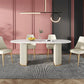 Stone Top Dining Room Table Traditional Luxury Oval Table with Sled Base