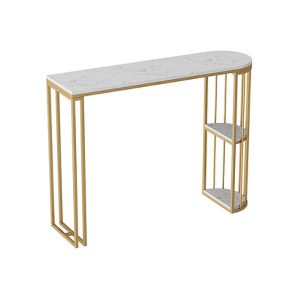 Industrial 41.3"H Bar Table Faux Marble White Top Specialty Bistro Table for Living Room Clearhalo 'Bar Furniture' 'Bar Tables' 'bar_tables' 'furn' 'furn_bar_tables' 'Furniture' 'furniture_bar_tables' 'Kitchen & Dining Furniture' 'kitchen&dining_furn' 'kitchen' 1200x1200_ea4afa5b-5009-454d-8cba-4ef895f3aff4
