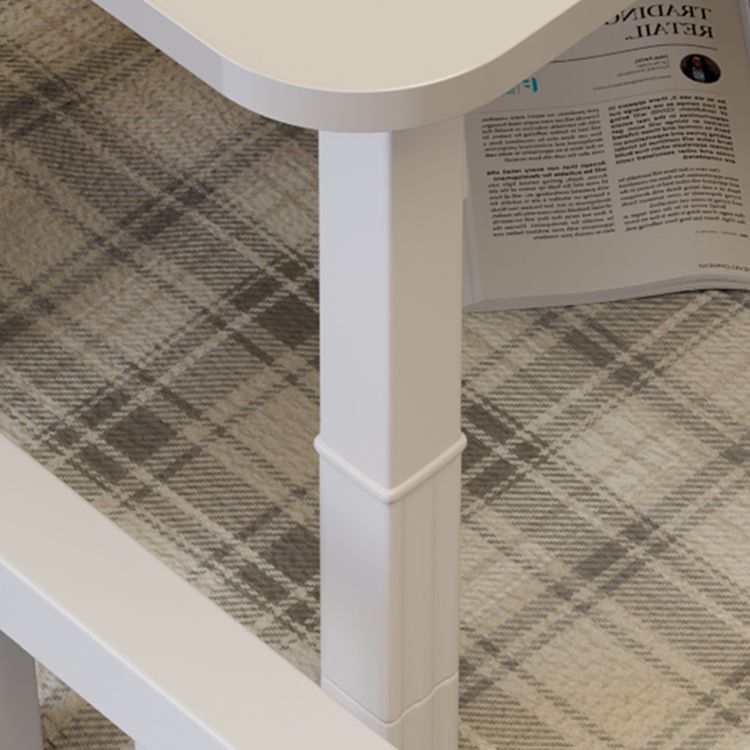 Escritorio de oficina de madera de ingeniería contemporánea escritorio de escritura con piernas blancas