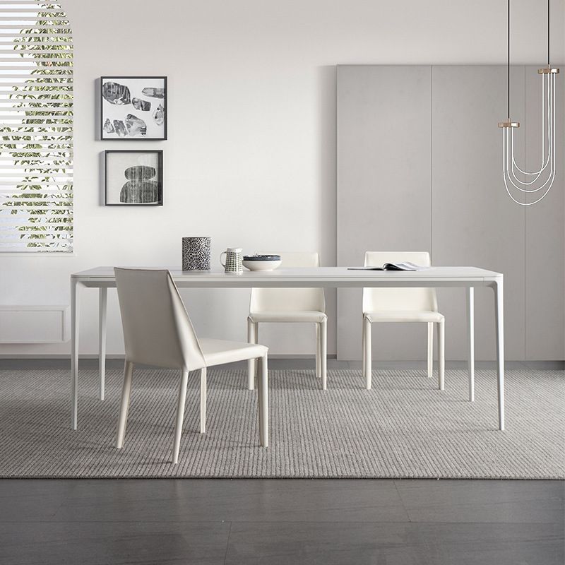 Modern Style 1/2/4/5/6/7 Pieces Dining Chairs Set Rectangle Stone Furniture in White Clearhalo 'Dining Room Sets' 'Dining Tables & Seating' 'dining_room_set' 'furn' 'furn_dining_room_set' 'Furniture' 'Kitchen & Dining Furniture' 1200x1200_ea4cf7b5-2cba-4b18-a12f-b1384bf03fed
