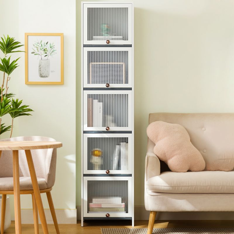 Contemporary White Cabinet with Glass Doors and Legs in Solid Wood Clearhalo &#39;Cabinets &amp; Chests&#39; &#39;cabinets_chests&#39; &#39;furn&#39; &#39;furn_cabinets_chests&#39; &#39;Furniture&#39; &#39;Living Room Furniture&#39; 1200x1200_ea4f0309-54bc-4555-bea5-3576a46c54c9