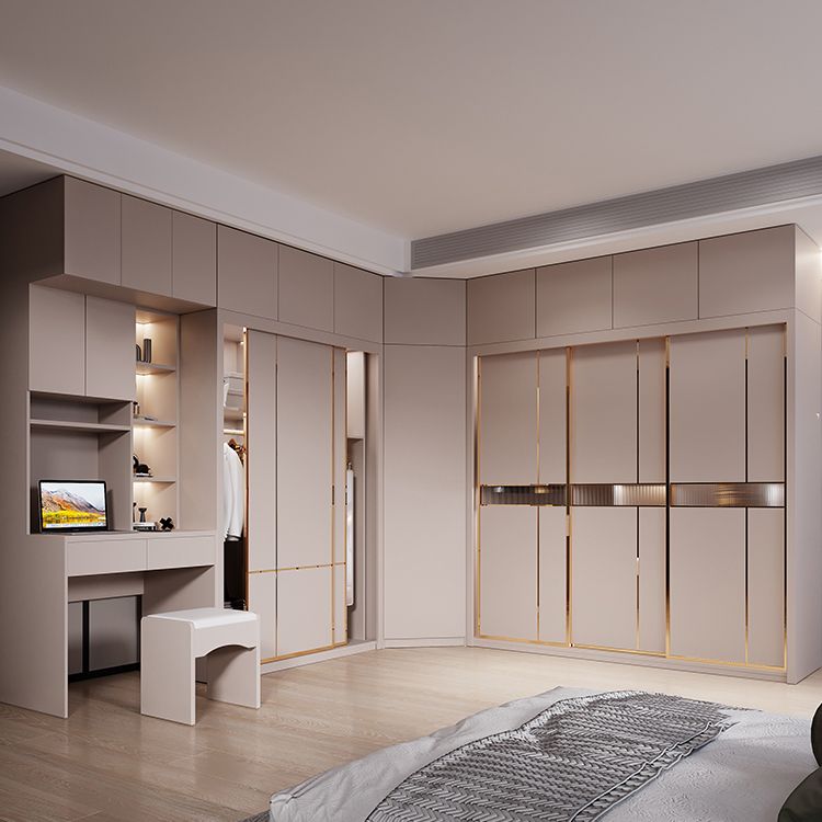 Glijdende houten garderobe kast eigentijdse garderobe armoire