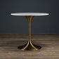 Modern Round Dining Table Faux Marble Tabletop for 2 Persons