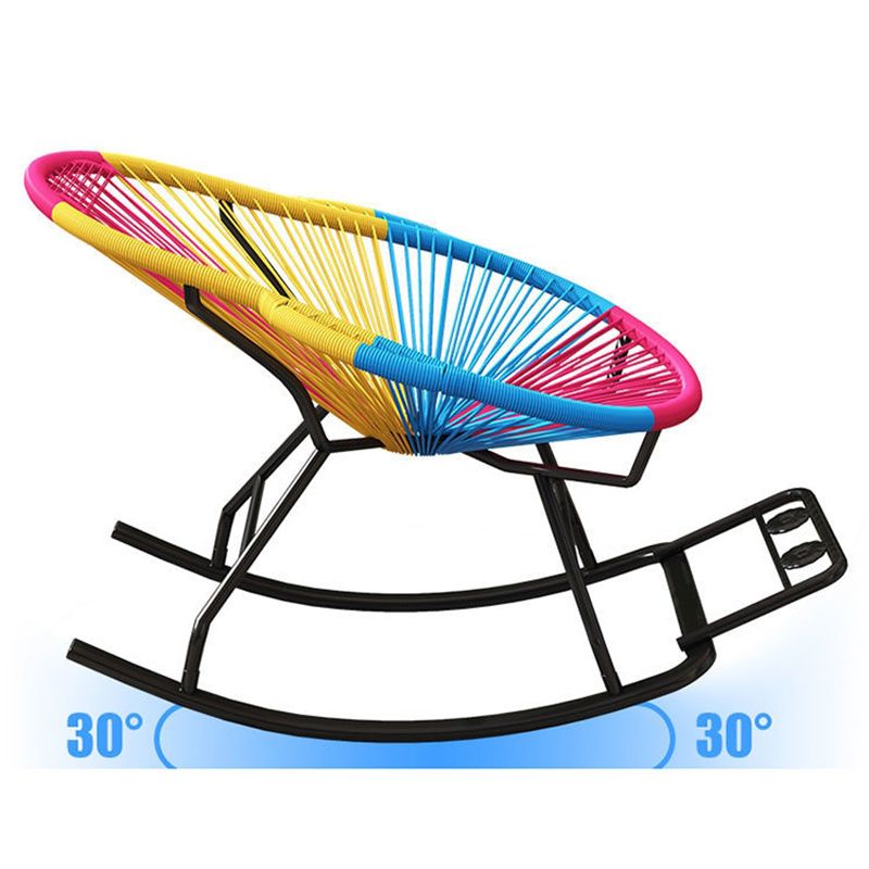 Modern Spindle Rocking Chair Woven Rope Metal Frame Rocker Chair for Home Clearhalo 'Chairs & Seating' 'furn' 'furn_rocking_chairs' 'Furniture' 'Living Room Furniture' 'Rocking Chairs' 'rocking_chairs' 1200x1200_ea51896d-e77b-4059-a450-ce9ba9937d76