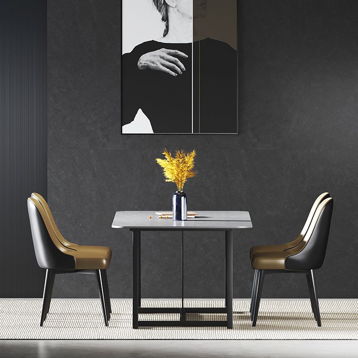 Modern 1/2/5/7 Pieces Dining Set Sintered Stone Dining Table Set with Leather Chairs Clearhalo 'Dining Room Sets' 'Dining Tables & Seating' 'dining_room_set' 'furn' 'furn_dining_room_set' 'Furniture' 'furniture_dining_room_set' 'Kitchen & Dining Furniture' 'kitchen&dining_furn' 'kitchen' 1200x1200_ea525965-8699-45d5-bf40-86ec557b1634