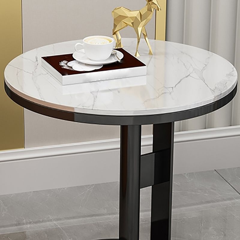 19.69" Tall Contemporary Style Side End Table Round Sofa Side Accent Table