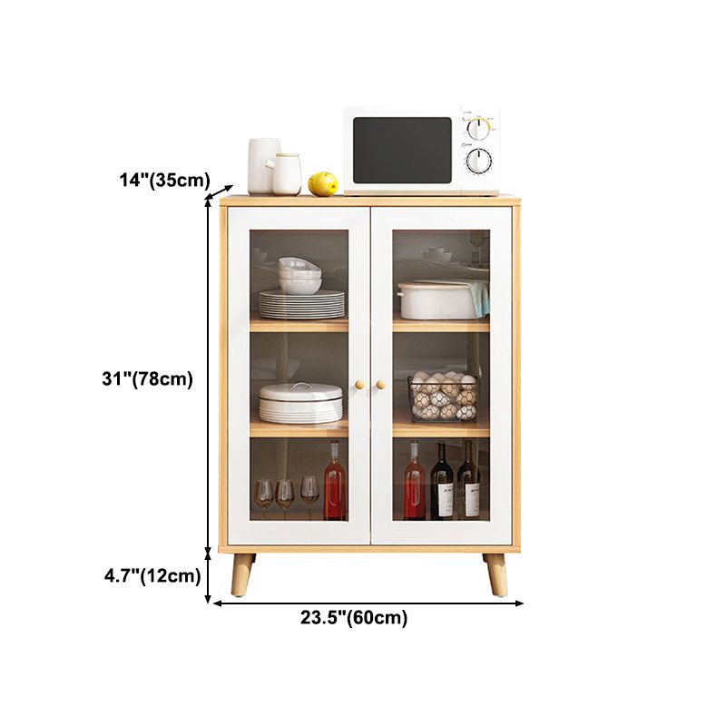 Modern Style Sideboard Engineered Wood Adjustable Shelving Sideboard