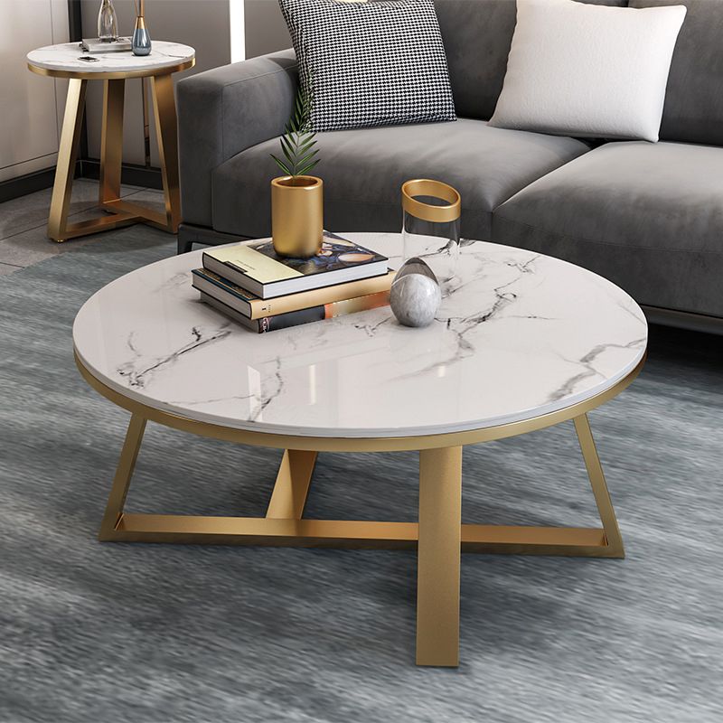 Runder Couchtisch aus Schiefer. Minimalistischer runder Couchtisch für das Wohnzimmer