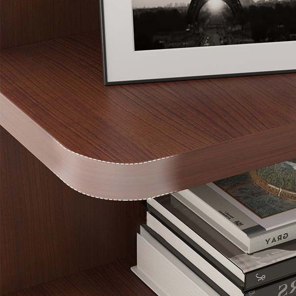 Bibliothèque d'étagère en bois d'ingénierie bibliothèque d'angle scandinave pour salle d'étude