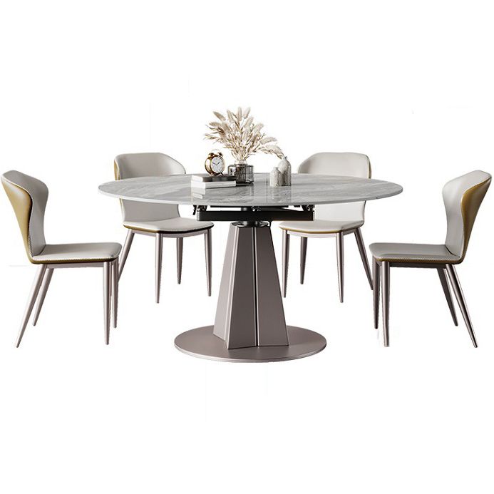 Glam 1/5/7 Pieces Dining Set Rectangular Sintered Stone Dining Table Set Clearhalo 'Dining Room Sets' 'Dining Tables & Seating' 'dining_room_set' 'furn' 'furn_dining_room_set' 'Furniture' 'furniture_dining_room_set' 'Kitchen & Dining Furniture' 1200x1200_ea59764f-8482-4287-a290-c3a30af7929e