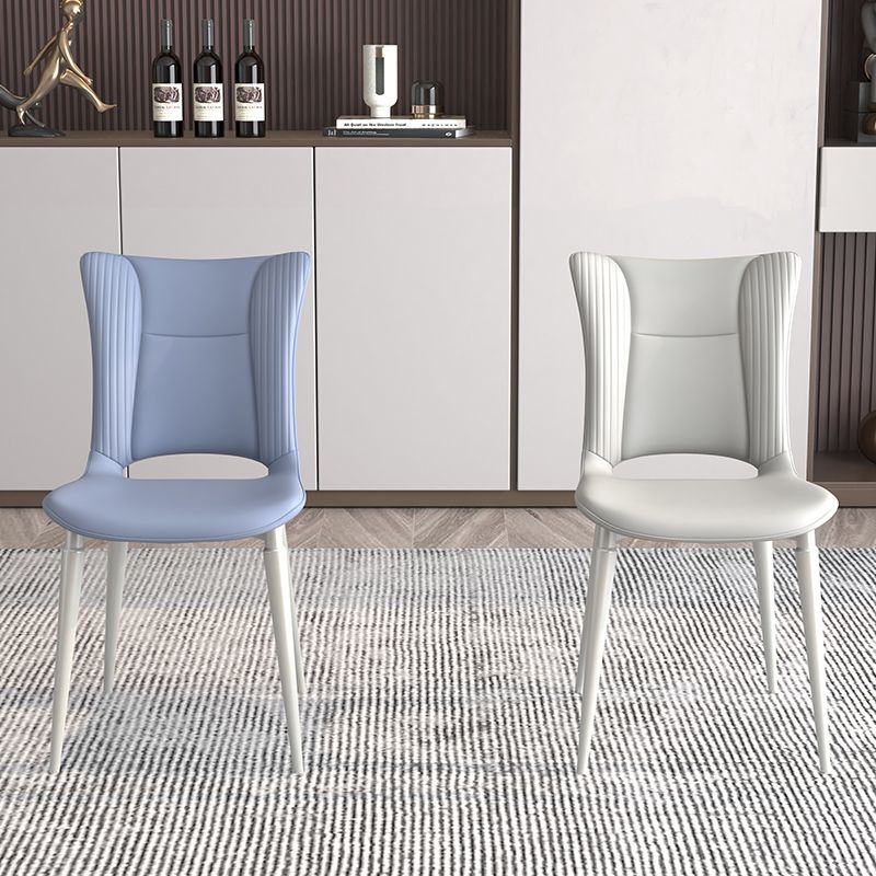 Contemporary Metal Armless Dining Room Chairs Open Back Dining Side Chair for Home Use Clearhalo ' kitchen&dining_furn' 'Dining Chairs' 'Dining Tables & Seating' 'dining_chair' 'furn' 'furn_dining_chair' 'Furniture' 'furniture_dining_chair' 'Kitchen & Dining Furniture' 'kitchen' 1200x1200_ea59e70c-24f0-4f4c-a913-2727d0ecdbea