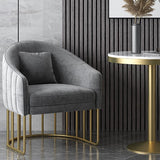 Velvet Arm Chair Sloped Arms Accent Chair with Basic Four Leg