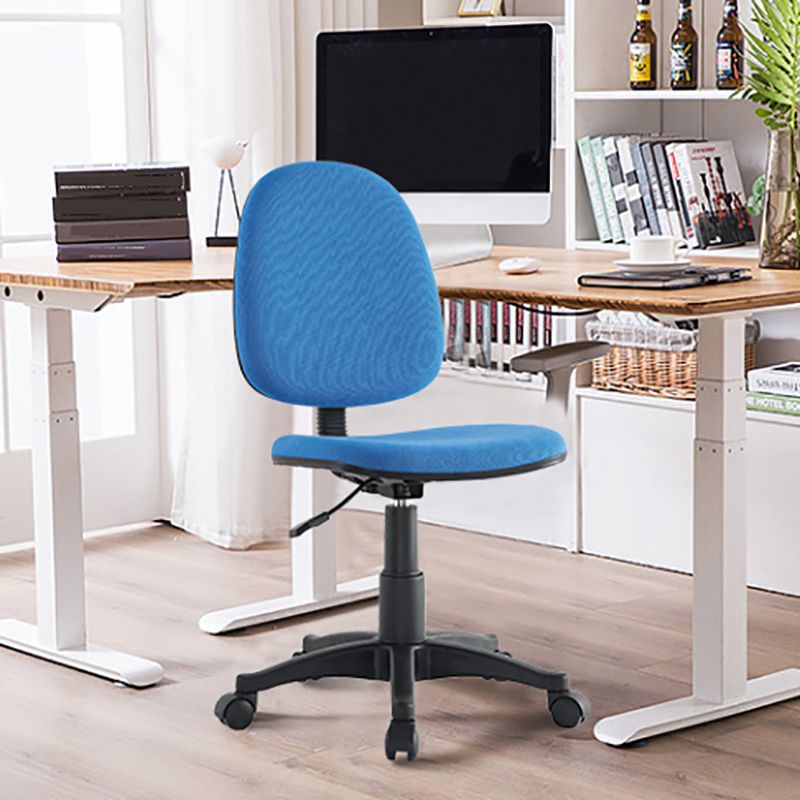 Chaire de bureau rembourré sans bras moderne Nylon High-Ajustement Chaise de bureau ajusté