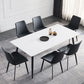 Kitchen Industrial Dinner Table Stone Rectangle 4 Legs Dining Table Clearhalo 'Dining Tables & Seating' 'Dining Tables' 'dining_table' 'furn' 'furn_dining_table' 'Furniture' 'Kitchen & Dining Furniture' 1200x1200_ea5e6b23-e229-43f0-84c9-761c3a4822e6