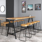 Industrial Style Bar Table Set 1/2/9 Pieces Rectangle Solid Wood Counter Set Clearhalo 'Bar Furniture' 'furn' 'furn_home_bar_bar_sets' 'Furniture' 'Home Bars & Bar Sets' 'home_bar_bar_sets' 'Kitchen & Dining Furniture' 1200x1200_ea5fb2ef-47d6-474c-96cd-994a6b18470c