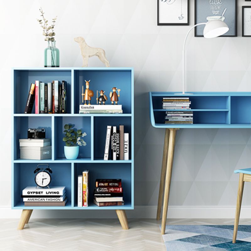Modern Engineered Wood Standard Bookshelf Closed Back Bookcase with Shelves