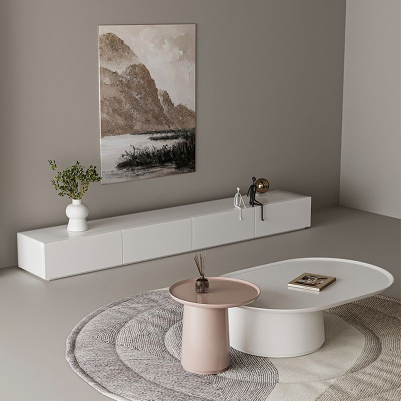 Elliptical Pedestal Coffee Table Set Modern 47.2" W Cocktail Table Clearhalo 'Coffee & Accent Tables' 'Coffee Tables' 'coffee_tables' 'furn' 'furn_coffee_tables' 'Furniture' 'Living Room Furniture' 1200x1200_ea62095b-1817-453c-a291-8e95bcadae90
