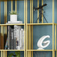Glam Metal Open Back Bookcase Standard Bookshelf with Shelves
