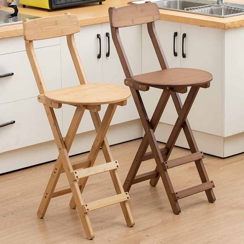 Nordic Style Armless Wood Barstools Folding Bar Stools, 1 Piece Clearhalo 'Bar Furniture' 'Bar Stools' 'bar_stools' 'furn' 'furn_bar_stools' 'furniture_bar_stools' 'Kitchen & Dining Furniture' 'kitchen&dining_furn' 'kitchen' 'kitchen_furn' Furniture' 1200x1200_ea636b35-c7a8-46fa-8faa-338b63b25dd8
