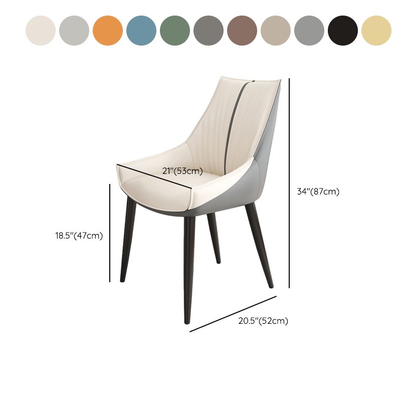 Glam Style Parsons Back Upholstered 4 Legs Home Use Dining Side Chair Clearhalo 'Dining Chairs' 'Dining Tables & Seating' 'dining_chair' 'furn' 'furn_dining_chair' 'Furniture' 'Kitchen & Dining Furniture' 1200x1200_ea63dd81-a8fa-47f8-bc8e-ffaf3e46e8f8