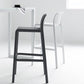 Modern Plastic Footrest Bar Stool Low Back Coffee Shop Counter & Bar Stool