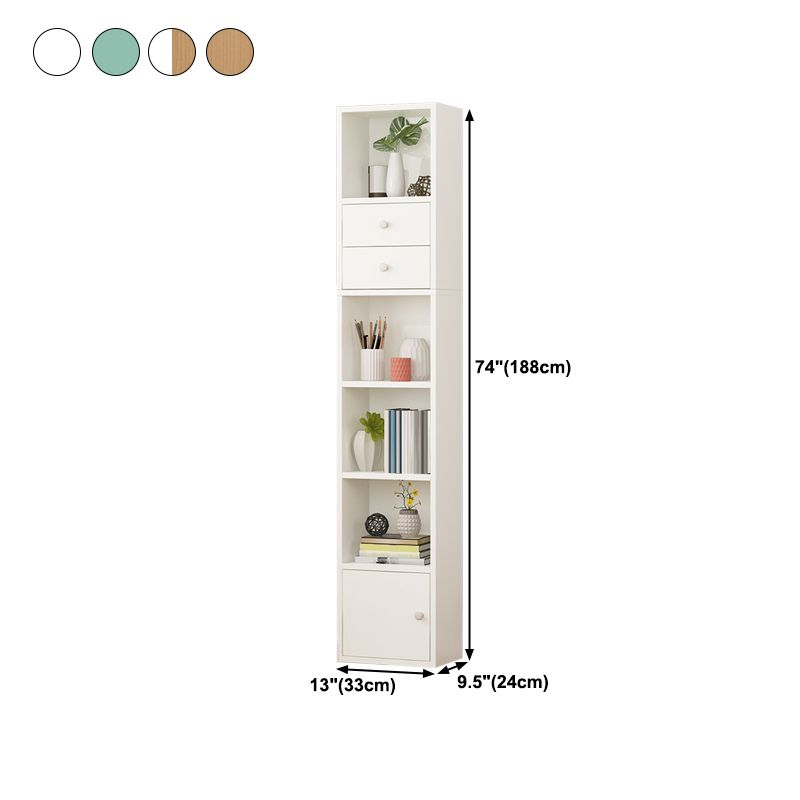 Closed Wooden Bookshelf Modern Home Living Room Study Corner Bookcase