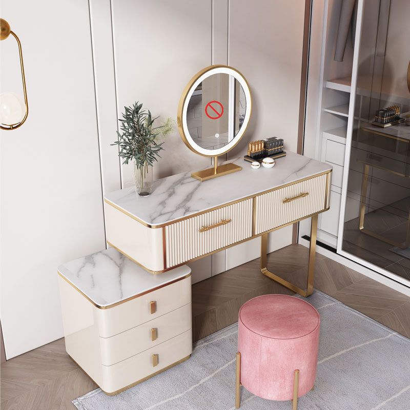 Glam 17.71 "tavolo da toeletta set di vanità largo con cassetto