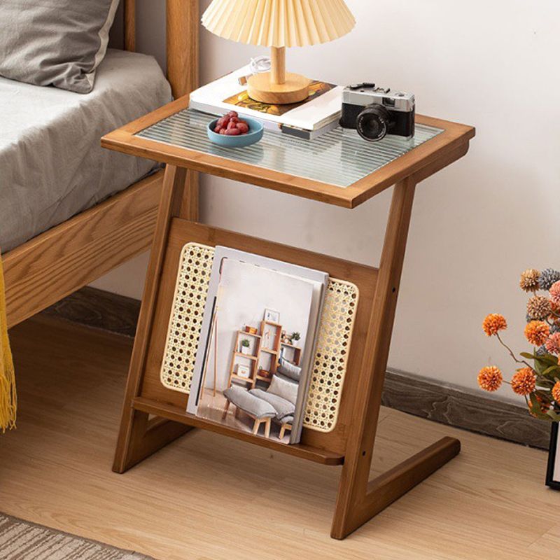 Nightand en verre moderne 23 pouces H les jambes non-storage incluent la table de nuit