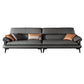 Leather Sofa in Gray Pillow Top Arm Cushions Modern Sofa for Living Room Clearhalo 'furn' 'furn_sectionals' 'Furniture' 'furniture_sectionals' 'kitchen' 'kitchen_sectionals' 'Living Room Furniture' 'Sectionals' 1200x1200_ea681890-8c15-4df8-8664-d2fac19e08c0