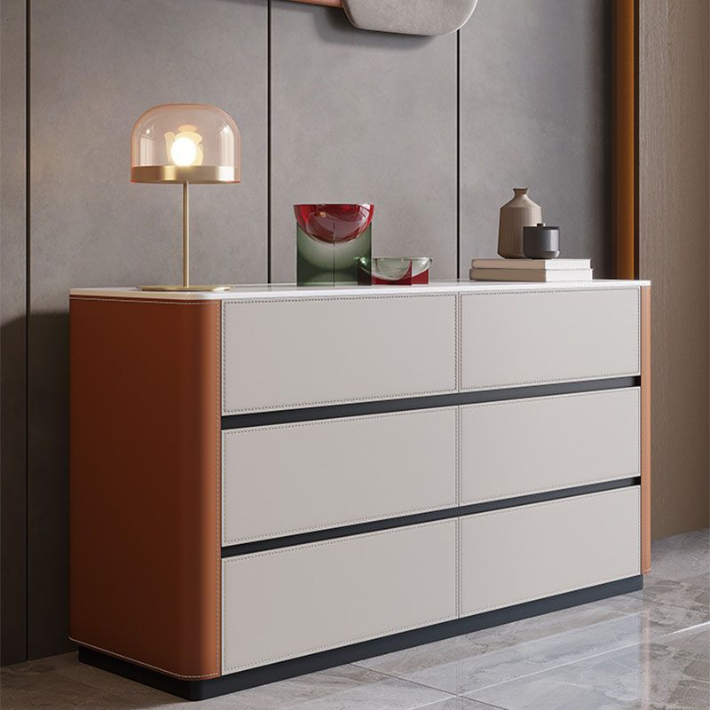 Scheda laterale contemporanea Pietra Storage a buffet con cassetti per sala da pranzo