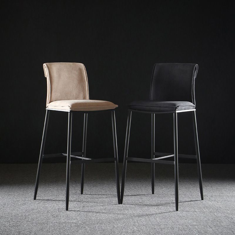 Armless Bar Stool Contemporary Low Back Dining Stool with Footrest Clearhalo 'Bar Furniture' 'Bar Stools' 'bar_stools' 'furn' 'furn_bar_stools' 'Furniture' 'Kitchen & Dining Furniture' 1200x1200_ea691c0b-96cb-4ca7-a41b-c6e6e822b5d7