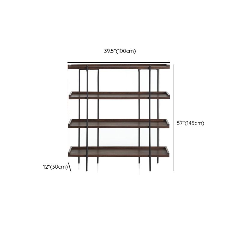 Wooden Standard Bookcase Industrial Open Back Bookshelf with Shelves Clearhalo 'Bookcases' 'furn' 'furn_bookcases' 'Furniture' 'Office Furniture' 1200x1200_ea697724-5564-4263-838a-2d7bca90e669