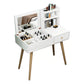 Modern Wood Flip-top Vanity Set 29.53" H Vanity Desk in White Clearhalo 'Bedroom Furniture' 'furn' 'furn_makeup_vanities' 'Furniture' 'Makeup Vanities' 'makeup_vanities' 1200x1200_ea6a6e9c-ab29-4493-b3c9-3fc504bcec66