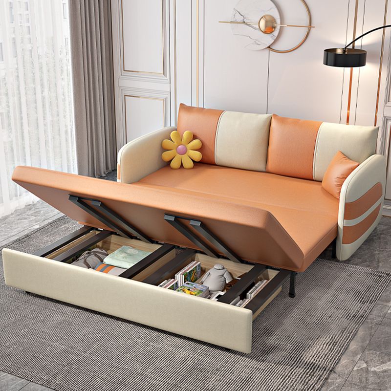 Faux Leather Stain Resistant Square Arm Modern Bed Sofa Couch Clearhalo 'furn' 'furn_sofas' 'Furniture' 'Living Room Furniture' 'Sofa' 'sofas' 1200x1200_ea6a8c8b-7ed5-41a4-8ee8-399723da4313