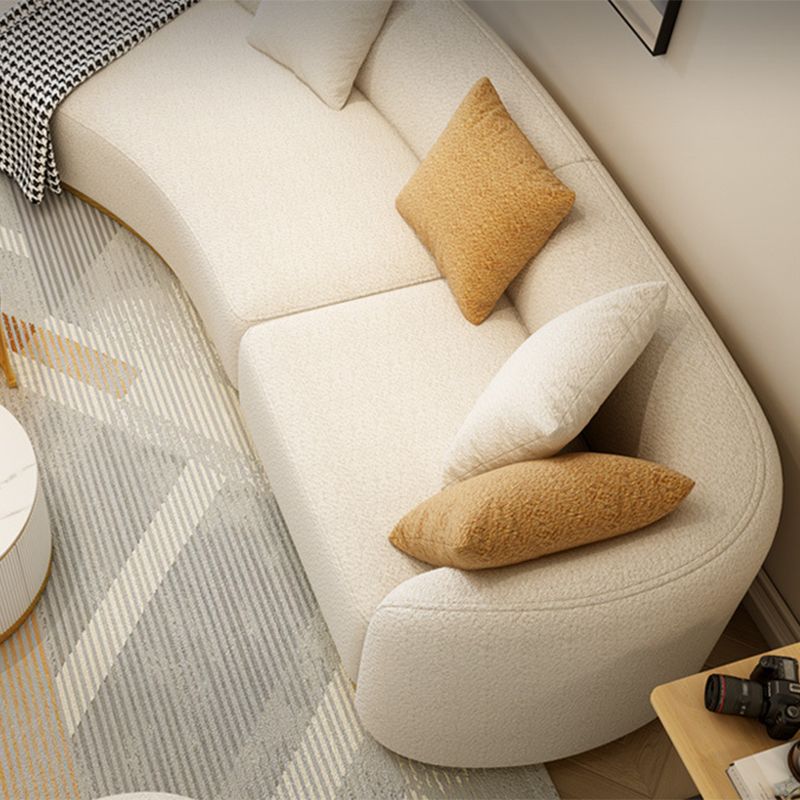 Moderne stijl Sofa Wind Zelfs achtersteun gebogen rugleuning spons kussen vullende bankbed