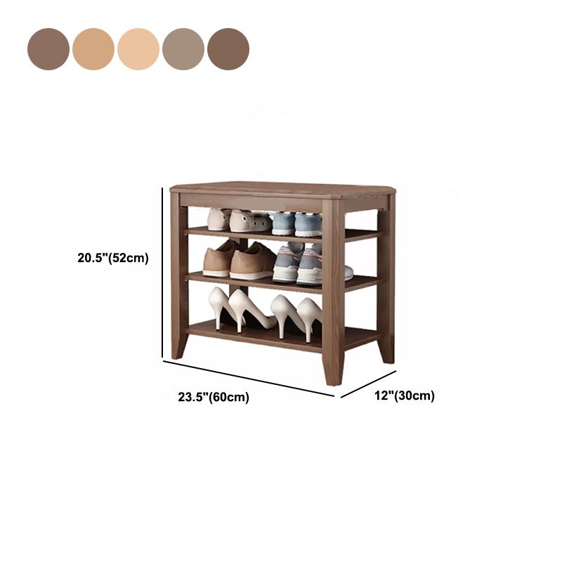 Rectangle 11.8" Wide Entryway Bench Modern Solid Wood Bench with Storage Clearhalo 'Benches' 'Chairs & Seating' 'furn' 'furn_benches' 'Furniture' 'Living Room Furniture' 1200x1200_ea6d684e-64f3-4a67-95e2-a2069d32ed77