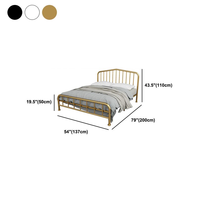 Modern Metal Headboard Bed Arched Open-Frame Bed with Metal Legs Clearhalo 'Bedroom Furniture' 'Beds' 'furn' 'furn_beds' 'Furniture' 1200x1200_ea6dd43e-72ed-479a-96cc-e8fc1d1626de