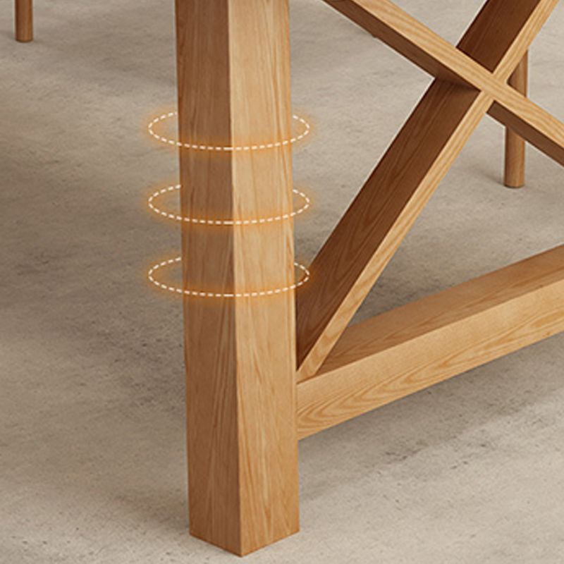 Glam Style Wood Dining Table Rectangle Table with Wood Legs for Kitchen Clearhalo 'Dining Tables & Seating' 'Dining Tables' 'dining_table' 'furn' 'furn_dining_table' 'Furniture' 'Kitchen & Dining Furniture' 1200x1200_ea6dd98d-c991-4cc5-a2a4-d3529229290c