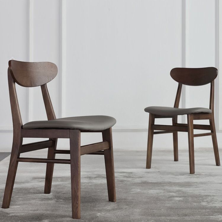 Wood Kitchen Dining Side Chair Open Back Dining Side Chair in Brown Clearhalo 'Dining Chairs' 'Dining Tables & Seating' 'dining_chair' 'furn' 'furn_dining_chair' 'Furniture' 'Kitchen & Dining Furniture' 1200x1200_ea703bd4-d613-4be9-a94f-77c43187c6f9