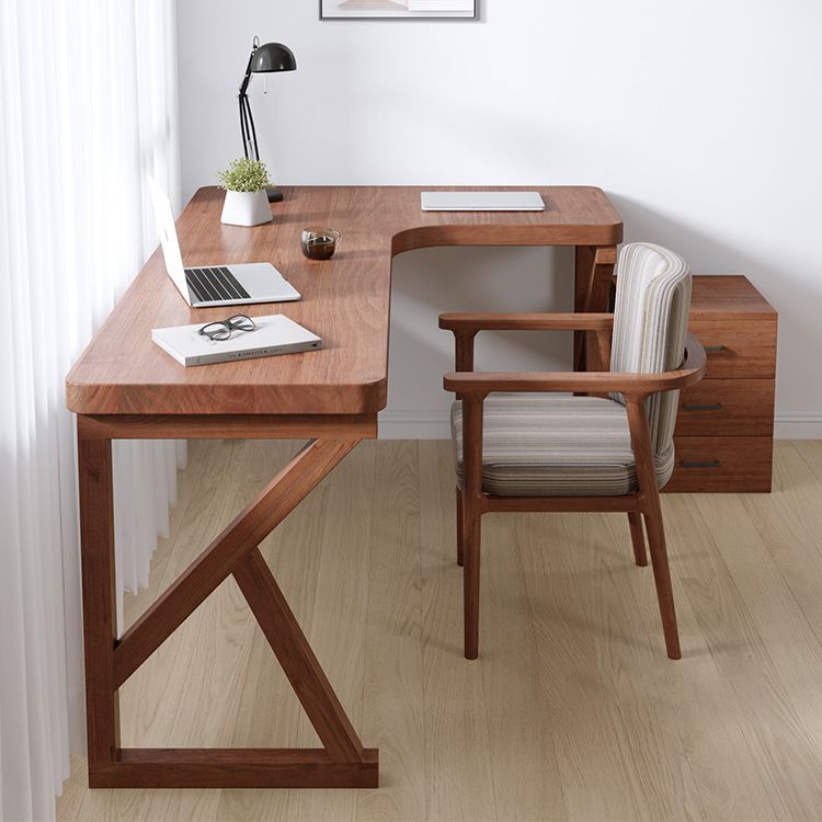 Bureau de bureau en bois massif contemporain 29.53 "Tableau d'écriture de haut