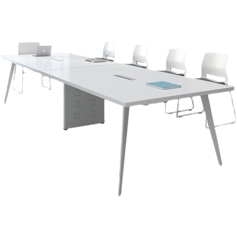 Contemporary Rectangle Dining Table Solid Wood Top Indoor Table with 4 Legs Clearhalo ' dining_table' 'Dining Tables & Seating' 'Dining Tables' 'furn' 'furn_dining_table' 'Furniture' 'furniture_dining_table' 'Kitchen & Dining Furniture' 'kitchen&dining_furn' 'kitchen' 'kitchen_dining_table' 1200x1200_ea714afc-2ed1-45dd-88d6-0b9acbe337d8
