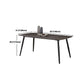 Modern Sintered Stone Top Dining Set Rectangle 1/2/5/7 Pieces Black Dining Room Table Set Clearhalo 'Dining Room Sets' 'Dining Tables & Seating' 'dining_room_set' 'furn' 'furn_dining_room_set' 'Furniture' 'Kitchen & Dining Furniture' 1200x1200_ea72a9c8-d108-4753-8ccd-c305b7a828f3