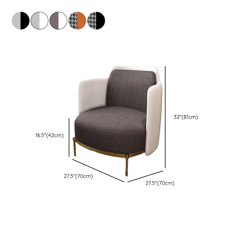 Upholstered Accent Armchair 4 Legs Sewn Pillow Back Accent Chair Clearhalo 'Accent Chairs' 'accent_chairs' 'Chairs & Seating' 'furn' 'furn_accent_chairs' 'Furniture' 'Living Room Furniture' 1200x1200_ea736fbb-e052-438d-b88e-db52ef7c6efb