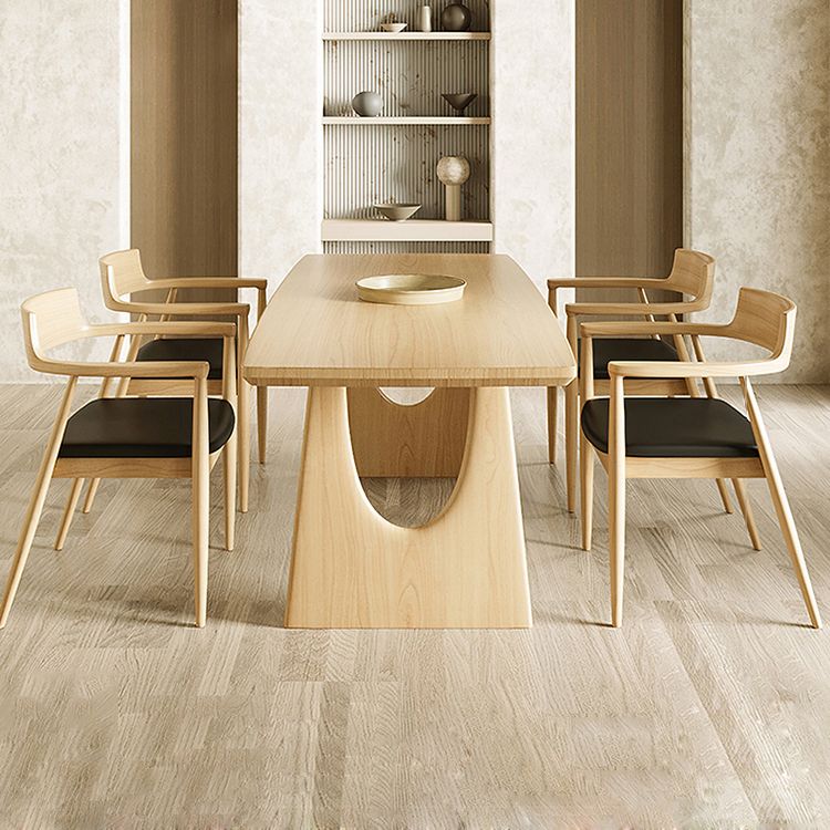 1/2/4/5/7ピース長方形のダイニングセット木製の椅子付きソリッドウッドダイニングテーブル