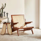 Mid-century Modern Rubberwood Solid Wood Frame Square Arms Chair Clearhalo 'Accent Chairs' 'accent_chairs' 'Chairs & Seating' 'furn' 'furn_accent_chairs' 'Furniture' 'Living Room Furniture' 1200x1200_ea739fcd-d186-44c9-9d96-cf577f527292