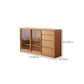 Scandinavian Pine Display Stand Glass Doors Storage Cabinet with Drawers for Living Room Clearhalo 'Display & China Cabinets' 'display_china_cabinets' 'furn' 'furn_display_china_cabinets' 'Furniture' 'Kitchen & Dining Furniture' 1200x1200_ea74cf6b-de34-4ee4-936e-0ba71912a962