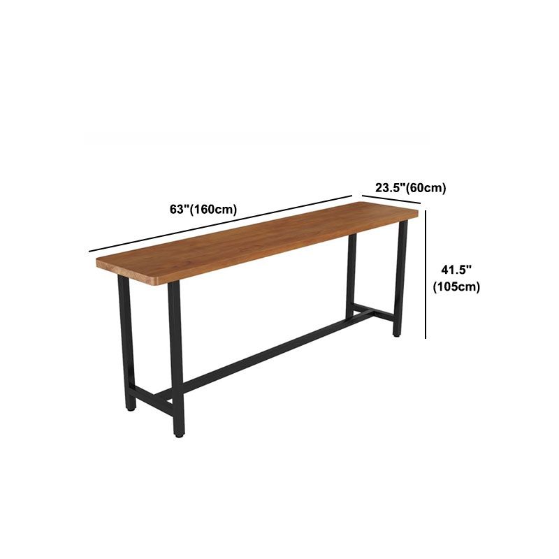 Modern 1/9 Pieces Bar Table Set Rectangle Pine Wood Counter Table for Milk Tea Shop