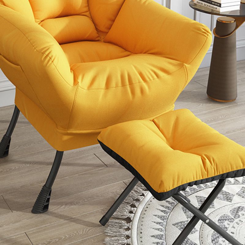 Scandinavian Accent Chair Solid Color Bedroom Reclining Basic Four Leg Arm Chair Clearhalo 'Accent Chairs' 'accent_chairs' 'Chairs & Seating' 'furn' 'furn_accent_chairs' 'Furniture' 'Living Room Furniture' 1200x1200_ea79acd4-67f1-4c07-b2bf-9cd61cc8e7e7