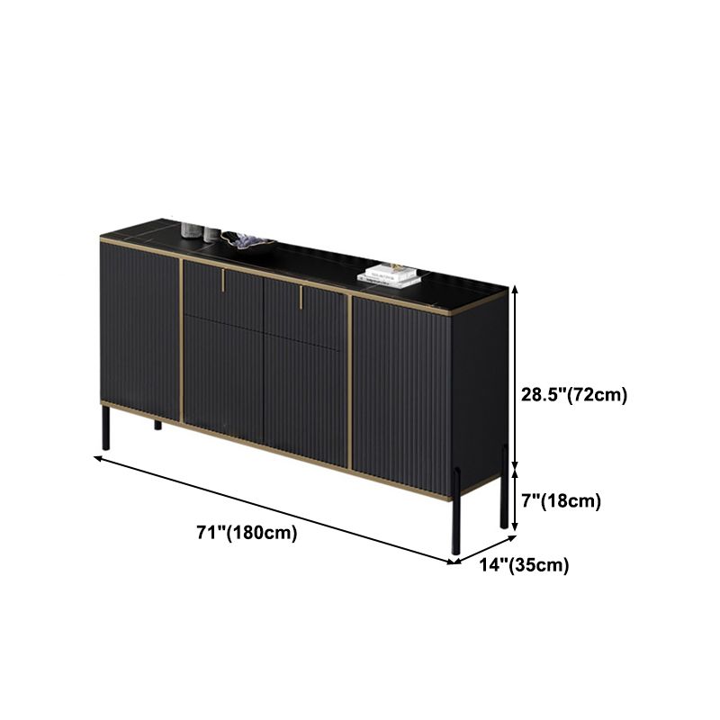 Glamstil Buffet Sideboard Sintered Stone Top Server mit Tür und Schublade für Wohnzimmer