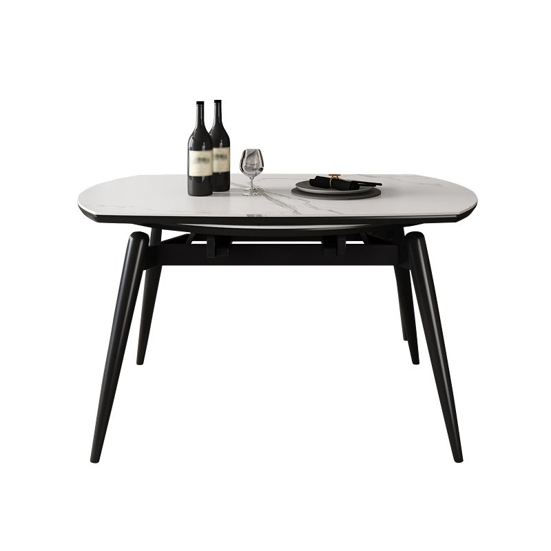 Contemporary Round Dining Table Sintered Stone Table with 4 Ash Solid Wood Legs Clearhalo ' dining_table' 'Dining Tables & Seating' 'Dining Tables' 'furn' 'furn_dining_table' 'Furniture' 'furniture_dining_table' 'Kitchen & Dining Furniture' 'kitchen&dining_furn' 'kitchen' 'kitchen_dining_table' 1200x1200_ea7aadea-44e1-4251-ba8a-c88bfe229d49